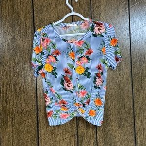 Stripped floral shirt